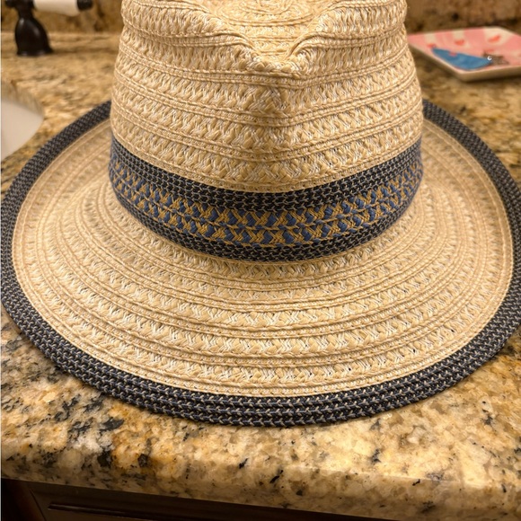 Eric Javits Tan and Blue Woven Hat - Picture 6 of 6